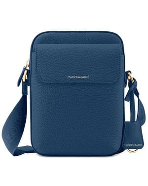 Maison De Sabre Small Leather Messenger Bag - Blue