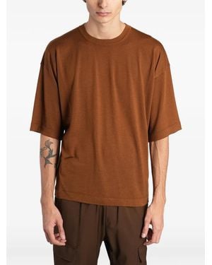Barena Camiseta Con Cuello Redondo - Marrón