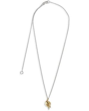 Jil Sander Leaf-Pendant Necklace - White