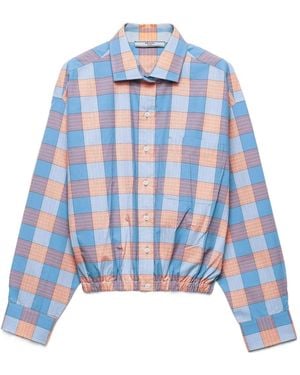 Prada チェック シャツ - ブルー