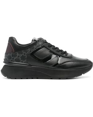 Nero Giardini Guanto Leather Trainers - Black
