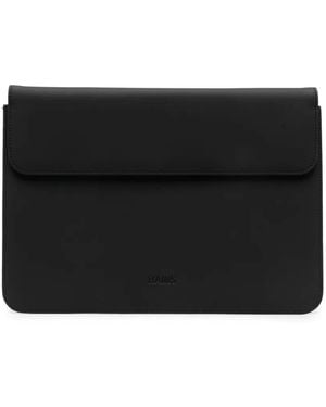 Rains Logo-Debossed 13″/14″ Laptop Portfolio - Black