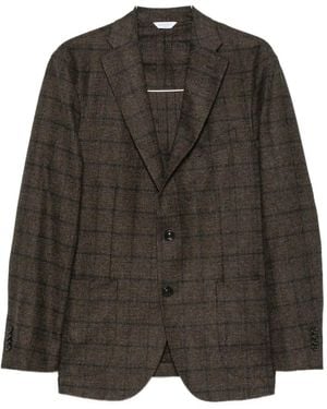 Boglioli Check-Pattern Wool Jacket - Gray
