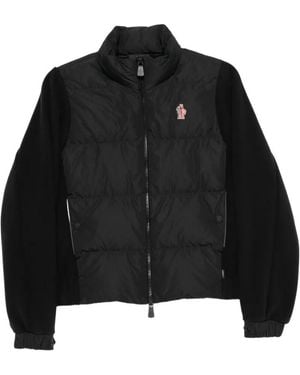 Moncler Panelled Quilted Puffer Jacket - Black