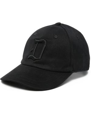 Dondup Logo-Embroidered Baseball Cap - Black