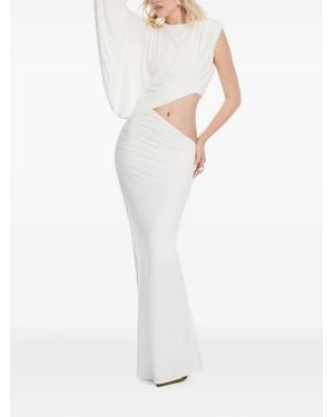 Axel 113 Vestido Largo Amanda Drapeado - Blanco