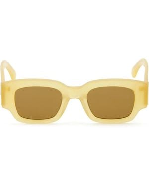 Ami Paris Transparent Square Sunglasses - Yellow