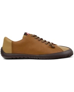 Camper Twins Leather Trainers - Brown