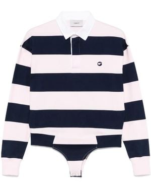 Coperni Striped Polo Bodysuit - Blue