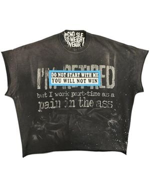 Secnd Slf T-Shirt Ample Part Time Guiltee À Imprimé Graphique - Black