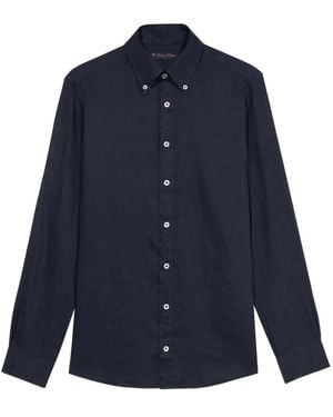 Brooks Brothers Linen Button-Down Shirt - Blue