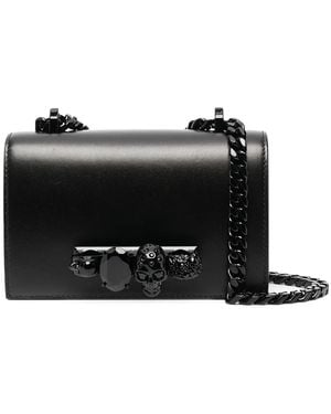 McQueen Bandolera Jewelled Satchel mini - Negro