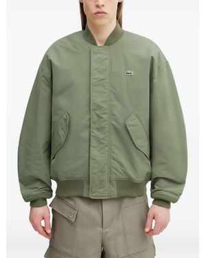 Lacoste Logo-Patch Bomber Jacket - Green