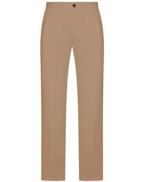 Incotex Pleated Tailored Trousers - Natural
