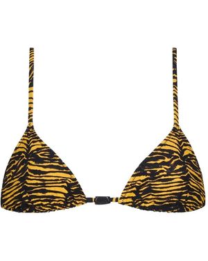 Tropic of C Equator Tiger-Print Bikini Top - Natural