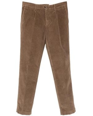 Incotex Pleated Corduroy Pants - Gray