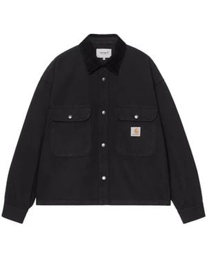 Carhartt Prescott Shirtjack Met Ribfluwelen Kraag - Zwart