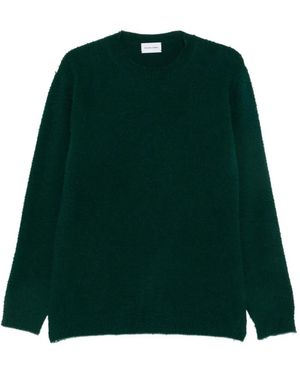 Scaglione Crew-Neck Bouclé Jumper - Green
