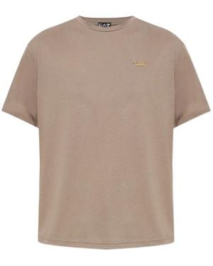 EA7 Logo-Plaque Short-Sleeve T-Shirt - White