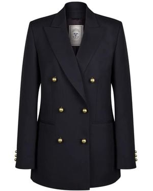 The Seafarer Betty Double-Breasted Blazer - Black