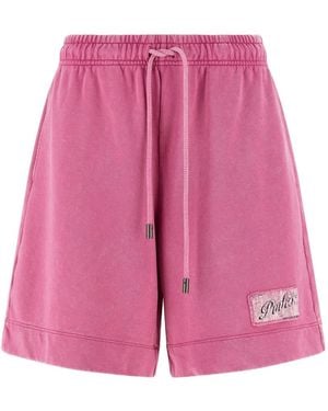 Pinko Logo Track Shorts - Pink