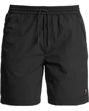 Parajumpers Drawstring-Fastening Logo-Patch Swim Shorts - Black