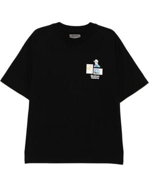 Musium Div. Stamps Motif T-Shirt - Black