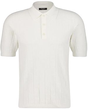 Balmain ニット ポロシャツ - ホワイト