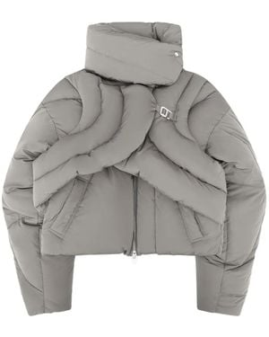 HELIOT EMIL Cropped Padded Jacket - Grey