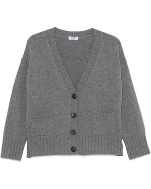 Base London V-Neck Cardigan - Gray