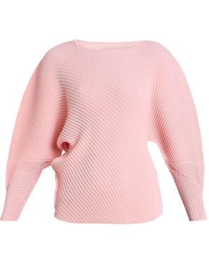 Issey Miyake Pleated Asymmetric Top - Pink