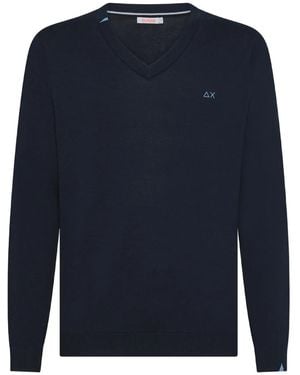 Sun 68 Cotton Jumper - Blue
