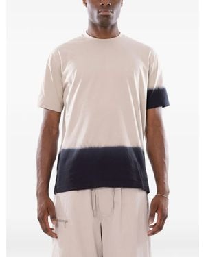Y-3 Dip-Dye Logo-Print T-Shirt - Blue