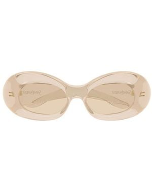 Saint Laurent Oval-Frame Sunglasses - Natural