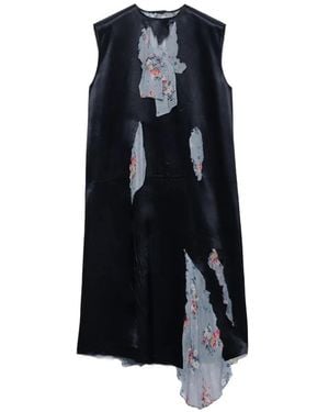Prada Devoré Satin Dress - Blue