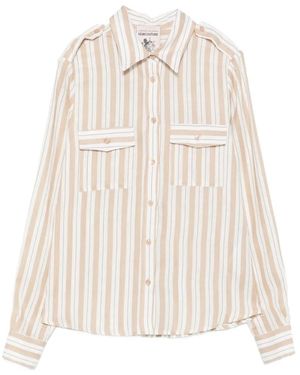 Semicouture Kylie Striped Shirt - White