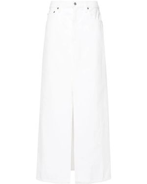 Agolde Leif Denim Skirt - White