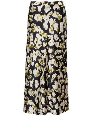 Cara Cara Kaia Hammered-Silk Midi Skirt - White