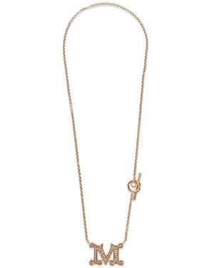 Max Mara Stilla Crystal-Embellished Necklace - White
