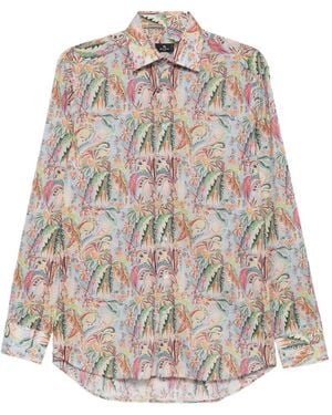Etro Paisley-Print Long-Sleeve Shirt - White