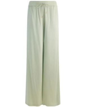 Alice + Olivia Kenley Side-Slit Drawstring Palazzo Trousers - Green