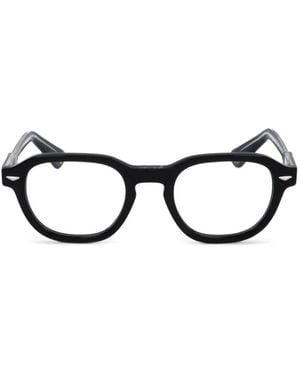 Police Geometric-Frame Glasses - Black