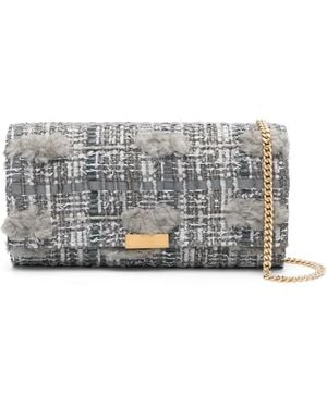 Thom Browne Portafoglio Con Battente - Grigio