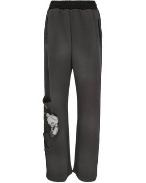 we11done Pantalones De Chándal Doodle Teddy Con Logo - Negro