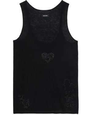 Zadig & Voltaire Lee Cashmere Tank Top - Black