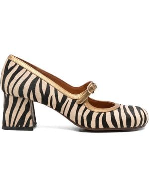 Chie Mihara 60Mm Leather Heeled Mules - Brown