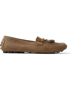 Versace Robin Loafer Aus Wildleder - Weiß