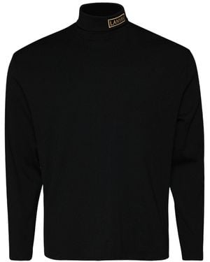 Lanvin X Future Logo-Appliqué Cotton Jumper - Black