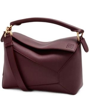 Loewe Small Puzzle Edge Shoulder Bag - Purple