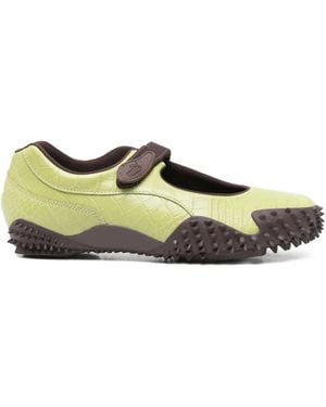 PUMA Mostro Fey Croc-Effect Sneakerinas - Green